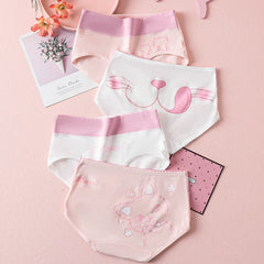 Women Cartoon Shaping Briefs 4pcs