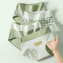 High Waist Cotton Briefs 4 Pack
