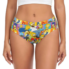 Cartoon Print Breathable Cotton Briefs