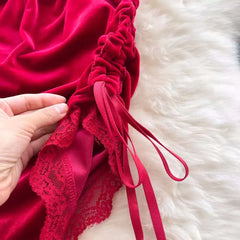 Seductive V-Neck Nightwear Set - Erotic Lingerie for Women