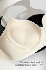 Beige bra cup with a white background