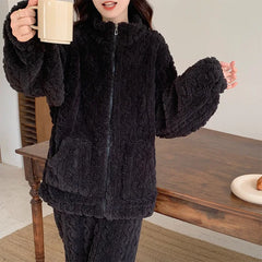 Plush Flannel Winter Pajama Set