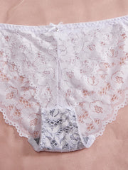 Floral Lace 6-Piece Push-Up Lingerie Set