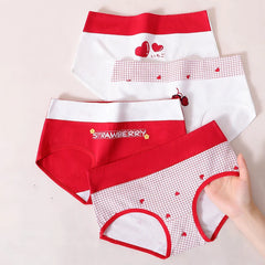 Women Print High Waist Briefs 4pcs
