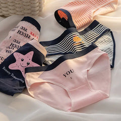Cute Cotton Cartoon Brief Panties