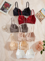 3, 6Pcs Elegant Bow Women's Underwear Set Lace Spliced Push up Bras French Soft Women's Bra Lingerie Underwear