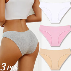 Women’s Cotton Low-Rise Breathable Briefs 3-piece Set