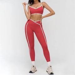 Contrasting Color Women’s Gym Set