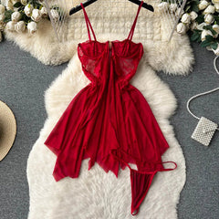 Elegant Mesh Camisole Nightgown – Lightweight Summer Sleepwear