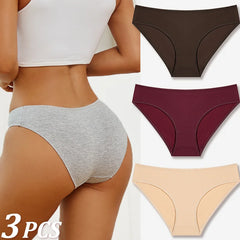 Women’s Cotton Low-Rise Breathable Briefs 3-piece Set