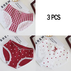 Cute Cotton Mid-Rise Panty Set 3 Pack