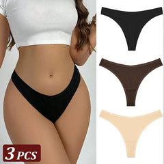 Black thong underwear worn by a person with additional colors shown on the right.