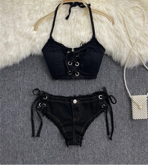 Trendy Denim-Style Women’s Underwear – Fashionable Low-Waist Jeans Panties