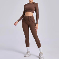 2-Piece Women’s Gym Set – Quick-Dry Long Sleeve & Leggings