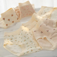Sweet Bow Solid Cotton Briefs 5pcs