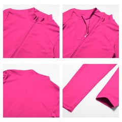 Women’s V-Back Scrunch Sports Jumpsuit – Zipper One-Piece