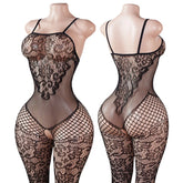 Women Floral Fishnet Bodystocking Lingerie