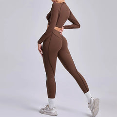 2-Piece Women’s Gym Set – Quick-Dry Long Sleeve & Leggings