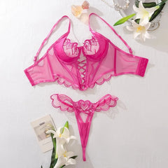 Embroidered Bra & Panties Set