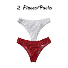 Lace Hollow Thong 2-Pack Women Low-Rise