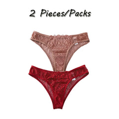 Lace Hollow Thong 2-Pack Women Low-Rise