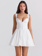 Women's Lace Patchwork Mini Dress