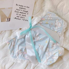 Kawaii Cartoon Lace Breathable Panties