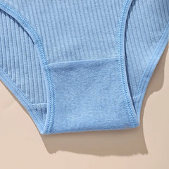 Women Ribbed Cotton Bikini Briefs 7-Piece