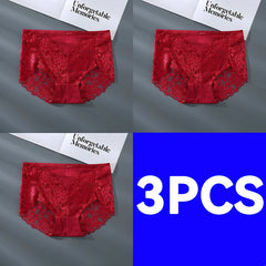 3-Piece Women's Floral Lace Brief Set