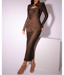 Long Sleeve Evening Dress