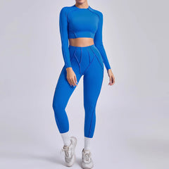 2-Piece Women’s Gym Set – Quick-Dry Long Sleeve & Leggings