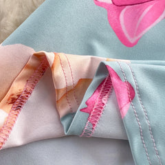 Floral Halter Backless Lace-Up Bodycon Dress