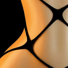 Women Diamond Hollow Strappy Bodysuit