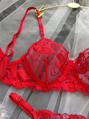 Sexy Lingerie Floral Embroidery Bra and Panties Sets Hot Erotic Ensemble Lingeries Femmes Exotic Sets Fantasy Intimate Underwear