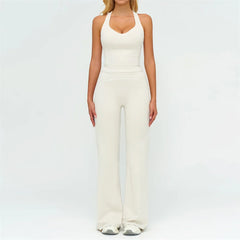 Contrasting Color Yoga Tracksuit Set