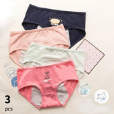 3 PCS Cute Leakproof Period Underwear Set