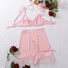 Elegant Mesh Lingerie Set Women