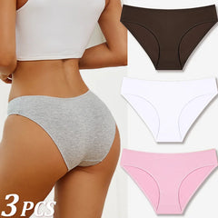 Women’s Cotton Low-Rise Breathable Briefs 3-piece Set