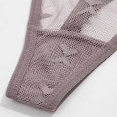 Women's Butterfly Mesh 4-Pack Thong Underwear