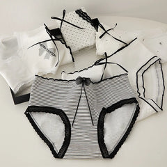 Floral Print Cotton Mid-Rise Briefs 5 Pack