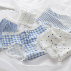 Sweet Bow Solid Cotton Briefs 5pcs