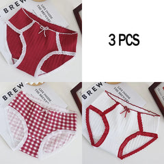 Cute Cotton Mid-Rise Panty Set 3 Pack
