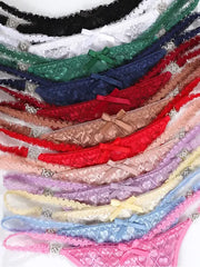 Lace Jacquard G-String Thong 12-Pack