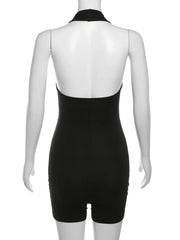 Black bodysuit on a mannequin with 'WeirdPuss' branding.