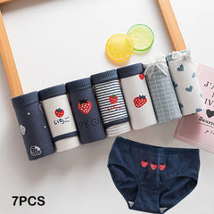 7 Pcs Women’s Cotton Printed Briefs Set