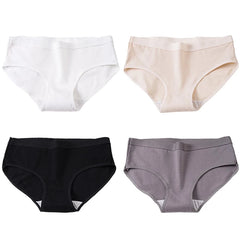 Solid Cotton Briefs 4-Pack Women