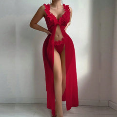 3D Petal Bralette Maxi Lingerie Set