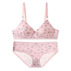 Cute Kawaii Wireless Bra Set