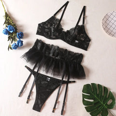 3 Piece Sexy Lingerie Set For Women
