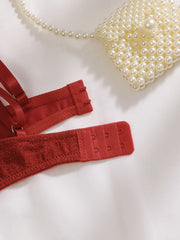 Women's Burgundy Underwire Bra 2-Piece Set